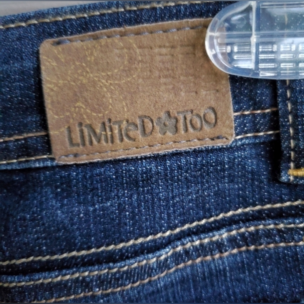 Limited Too 14 Slim Indigo Denim Dark Wash 5-pocket Fitted Bermuda Shorts - Picture 6 of 8
